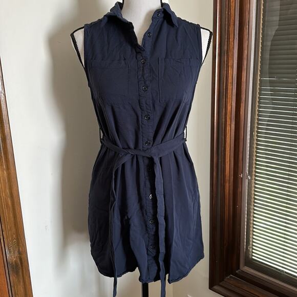MOTF | Navy Blue Button Down Dress Size XS - Picture 2 of 11